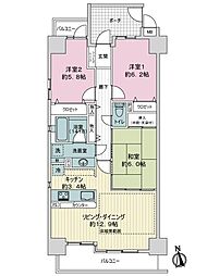 ディオレ江坂 3LDKの間取図画像