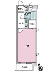 ライオンズマンション名大ウエスト 1Kの間取図画像