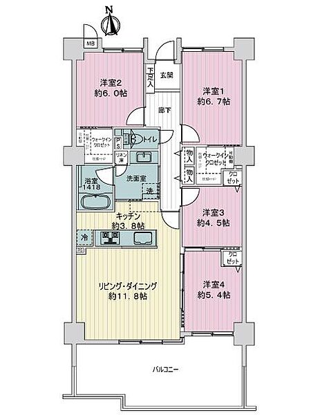 間取りを拡大表示