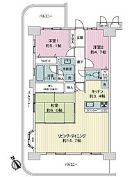 ライオンズマンション明石 3LDKの間取図画像