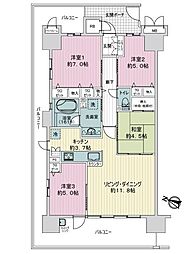 ルイシャトレ神戸ポートアイランド 4LDKの間取図画像