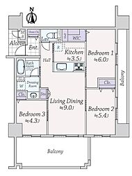 間取図画像 3LDK