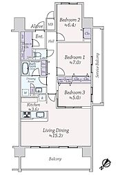 間取図画像 3LDK