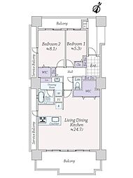 間取図画像 2LDK