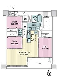 サーパス栗林公園前 3LDKの間取り