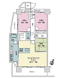 アルファステイツ中府2 3LDKの間取図画像