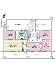サーパス昭和町駅西 4LDKの間取図画像