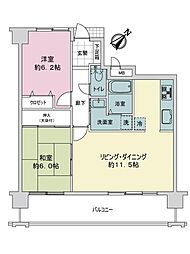 アルファシティ屋島四番館 2LDKの間取図画像