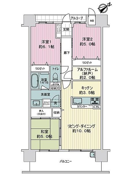 間取りを拡大表示