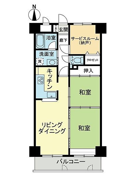 2SLDK 間取り