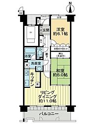 サーパス大町 2LDKの間取図画像