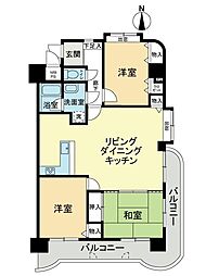 ライオンズマンション倉敷浜町 3LDKの間取図画像