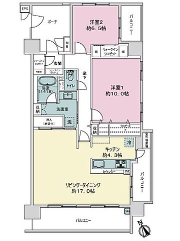 間取り サーパス鳥取駅南 7階/-