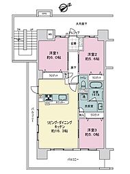 アルファステイツ米原 3LDKの間取図画像