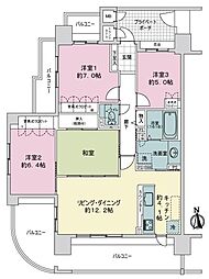 サーパス東町 4LDKの間取図画像