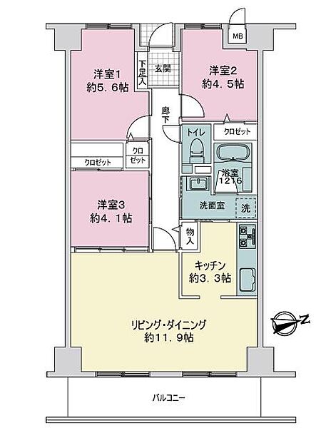 間取りを拡大表示