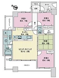 サーパス保田窪 4LDKの間取図画像