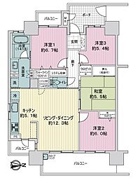 サーパス新町一丁目 4LDKの間取図画像