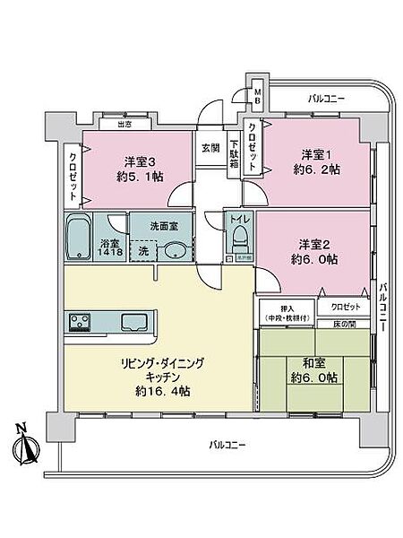 間取りを拡大表示