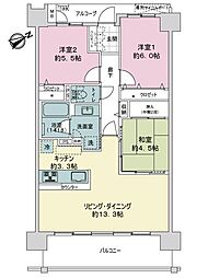 サーパス谷山緑地公園 3LDKの間取図画像