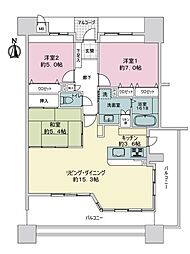 ランドシティ鴨池グランノービレ 3LDKの間取図画像