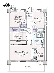 間取図画像 3LDK