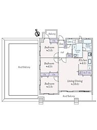 ダイアパレス西池 3LDKの間取図画像