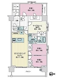 エンブルエバー清水駅前 3SLDKの間取図画像