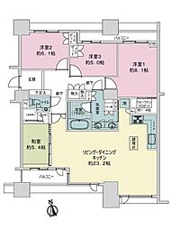 シティタワー西堀 4LDKの間取図画像