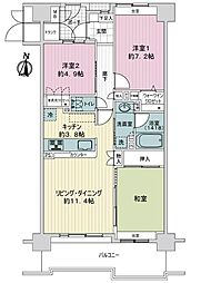 サーパス西和田 3LDKの間取図画像