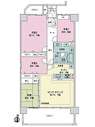 ポレスターブロードシティナギサ 4LDKの間取図画像
