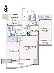 間取図画像 2SLDK