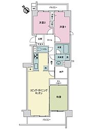 宇都宮プラザC 3LDKの間取図画像