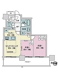 ザ・札幌タワーズイーストタワー 2LDKの間取図画像