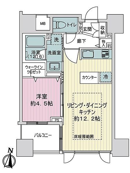 1LDK 間取り