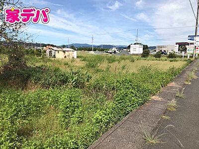 外観：飛龍街道沿い！間口も広く店舗用地に最適です！