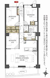 ニューライフ浜松2壱番館 3LDKの間取図画像