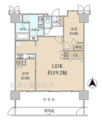 サンクレイドル東若林 2LDKの間取図画像