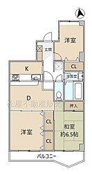 浜松ダイカンプラザ 3DKの間取図画像