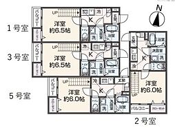 福岡市地下鉄空港線 藤崎駅 徒歩13分の賃貸アパート 2階1SKの間取り