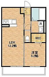 JR長崎本線 新鳥栖駅 徒歩19分の賃貸アパート 2階1SLDKの間取り