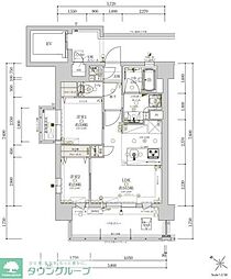 福岡市中央区薬院3丁目マンション 2LDKの間取図画像