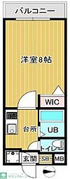 デ・パール高取 1Kの間取図画像