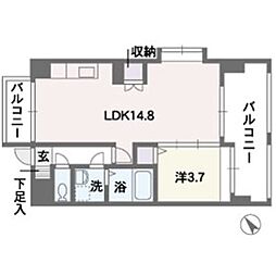 リブル高砂 1LDKの間取図画像