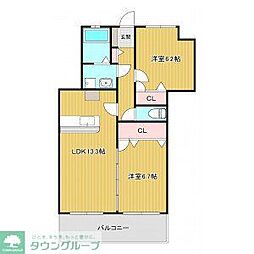 ステラヴァン 2LDKの間取図画像