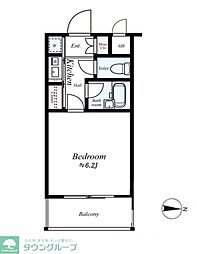 ピュアドームリブレ薬院 1Kの間取図画像