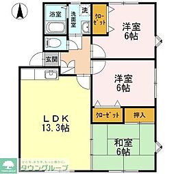 ラ・マンダリーヌA 3LDKの間取図画像