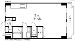 シャンボール赤坂 ワンルームの間取図画像