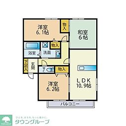メゾンボヌールA 3LDKの間取図画像