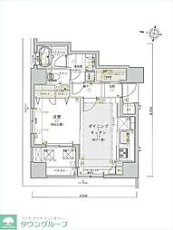 ライオンズ赤坂セントマークス 1SLDKの間取図画像